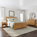Brown Oak Queen Bedroom Set - 3 Pieces