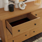 Brown Oak Queen Bedroom Set - 3 Pieces