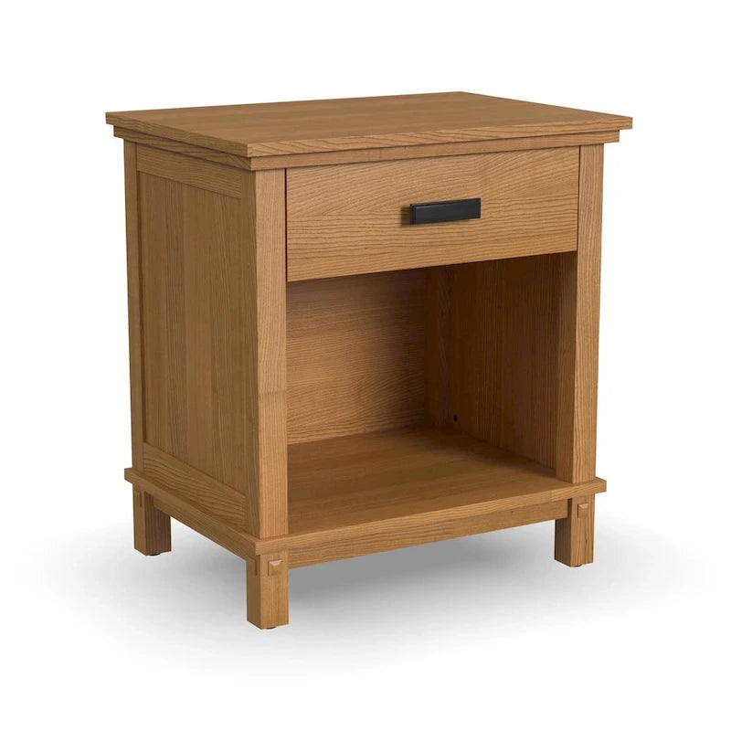 Brown Oak Queen Bedroom Set - 3 Pieces