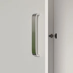 5-Tier Wardrobe Armoire with 2-Door & Hanging Rod - White