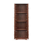 Tall Storage Cabinet with 8 Doors and 4 Shelves, Wall Storage Cabinet for Living Room, Kitchen, Office, Bedroom, Bathroom