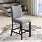 Grey Velvet Counter Height Dining Set for 4
