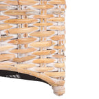 Wicker Washed Brown Wingback Arm Chair - Single Seat
