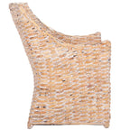 Wicker Washed Brown Wingback Arm Chair - Single Seat