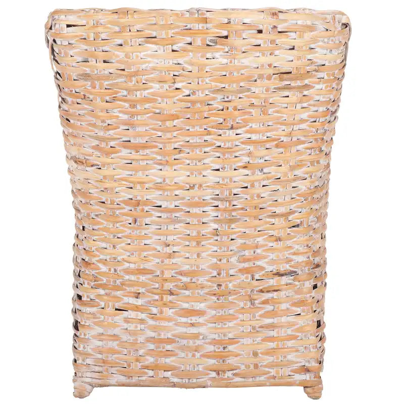 Wicker Washed Brown Wingback Arm Chair - Single Seat