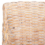 Wicker Washed Brown Wingback Arm Chair - Single Seat