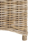 Wicker Washed Brown Wingback Arm Chair - Single Seat