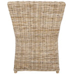 Wicker Washed Brown Wingback Arm Chair - Single Seat