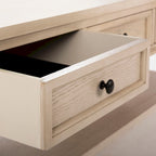 Sepia Pine Traditional Rectangle Coffee Table with 3 Drawers - 54x24x19 inches