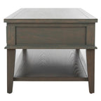 Sepia Pine Traditional Rectangle Coffee Table with 3 Drawers - 54x24x19 inches