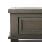 Sepia Pine Traditional Rectangle Coffee Table with 3 Drawers - 54x24x19 inches