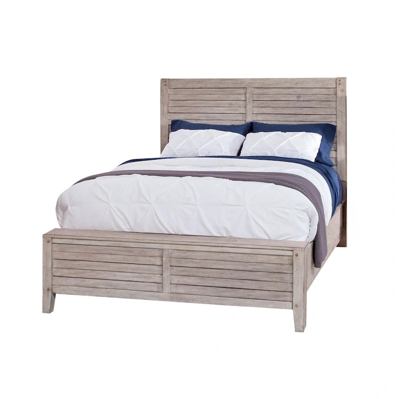 Weathered Gray Panel Bed - Queen/King Size