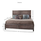 Weathered Gray Panel Bed - Queen/King Size