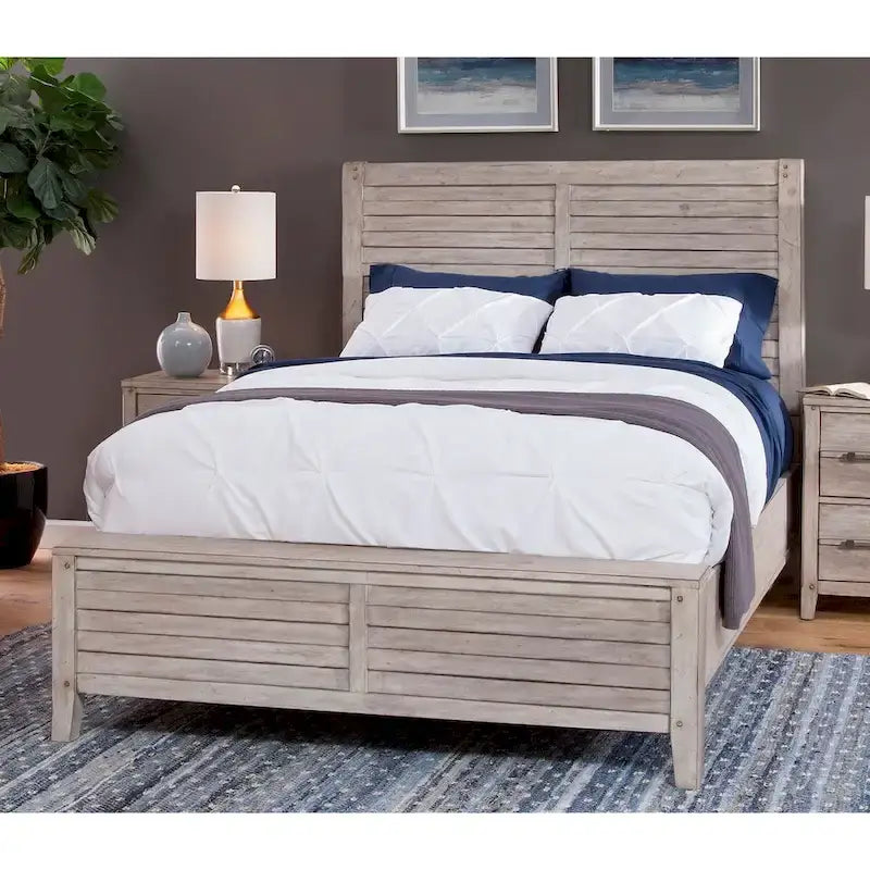 Weathered Gray Panel Bed - Queen/King Size