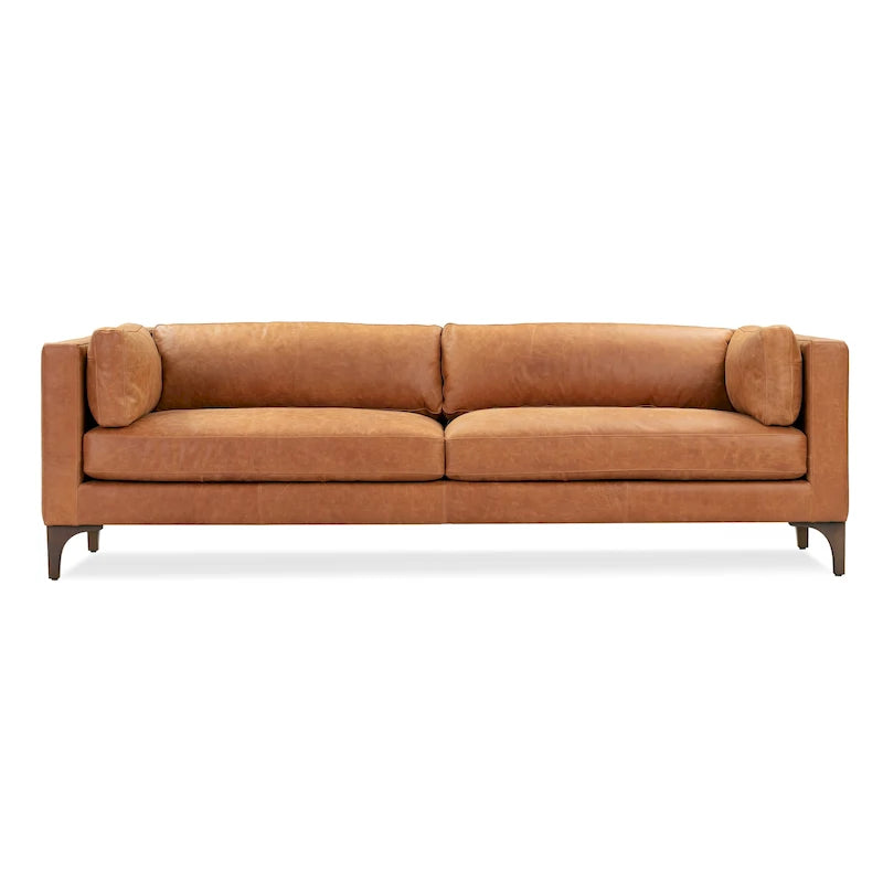 Cognac Tan Leather 3-Seater Sofa