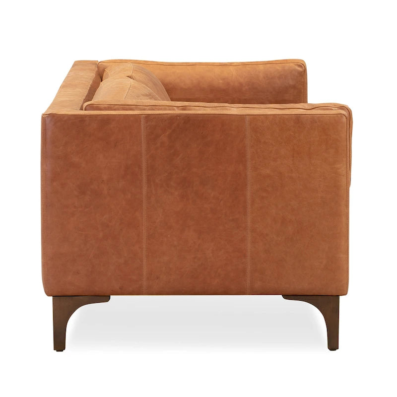 Cognac Tan Leather 3-Seater Sofa