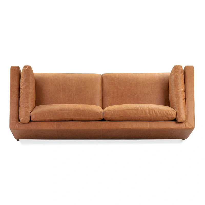 Cognac Tan Leather 3-Seater Sofa