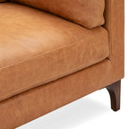 Cognac Tan Leather 3-Seater Sofa