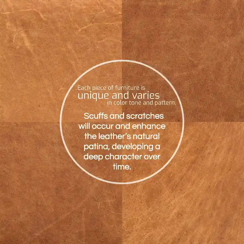 Cognac Tan Leather 3-Seater Sofa