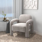 Mid-Century Modern Velvet Upholstered Accent Chair for Living Room