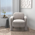 Mid-Century Modern Velvet Upholstered Accent Chair for Living Room