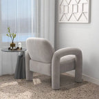 Mid-Century Modern Velvet Upholstered Accent Chair for Living Room
