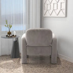 Mid-Century Modern Velvet Upholstered Accent Chair for Living Room