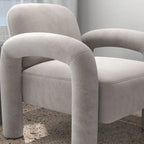 Mid-Century Modern Velvet Upholstered Accent Chair for Living Room