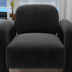Mid-Century Modern Velvet Upholstered Accent Chair for Living Room