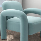 Mid-Century Modern Velvet Upholstered Accent Chair for Living Room