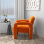 Mid-Century Modern Velvet Upholstered Accent Chair for Living Room