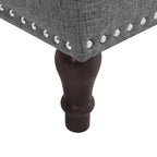 Beige Tufted Storage Bench Ottoman - 51"W x 18"D x 17"H