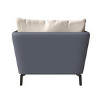 Black Single-Seater Sofa Armchair with Metal Legs - Modern Accent Chair