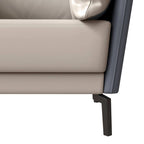 Black Single-Seater Sofa Armchair with Metal Legs - Modern Accent Chair