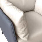 Black Single-Seater Sofa Armchair with Metal Legs - Modern Accent Chair