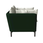 Black Single-Seater Sofa Armchair with Metal Legs - Modern Accent Chair