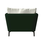 Black Single-Seater Sofa Armchair with Metal Legs - Modern Accent Chair