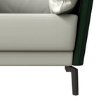 Black Single-Seater Sofa Armchair with Metal Legs - Modern Accent Chair
