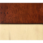 Brown Keyhole Dining Chairs Set of 2