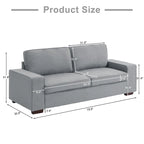 80" Upholstered Loveseat - 2-Seater - 7 Colors
