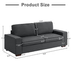 80" Upholstered Loveseat - 2-Seater - 7 Colors