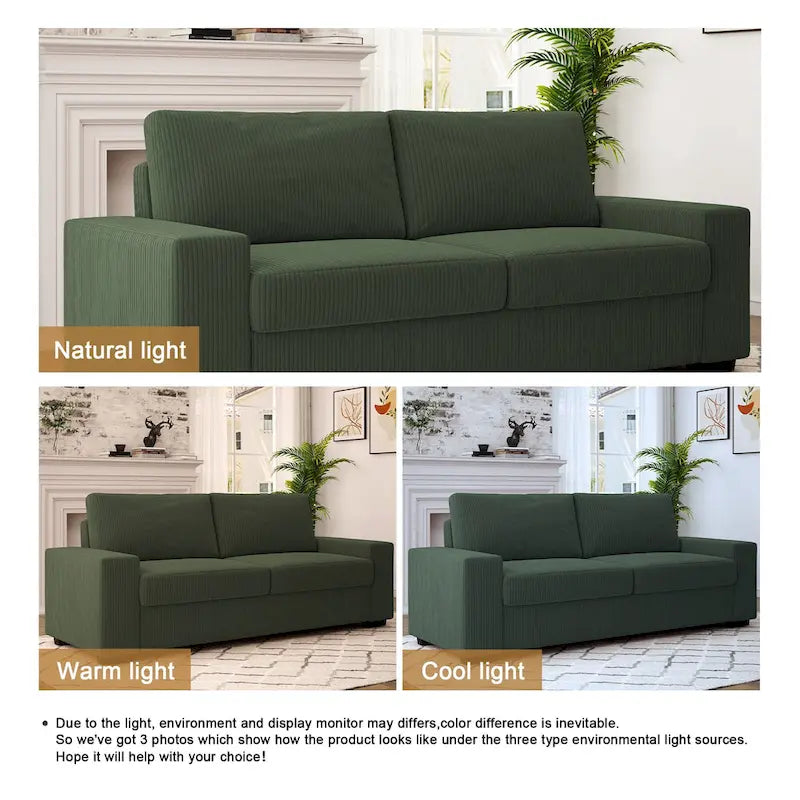 80" Upholstered Loveseat - 2-Seater - 7 Colors