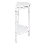 Retro Half-Moon Console Table with Open Shelf