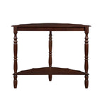 Retro Half-Moon Console Table with Open Shelf
