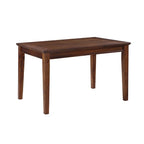 Brown 6-Person Dining Set with Table, Chairs and Bench