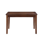 Brown 6-Person Dining Set with Table, Chairs and Bench