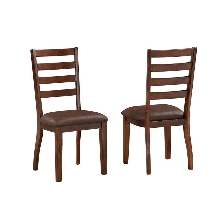 Brown 6-Person Dining Set with Table, Chairs and Bench